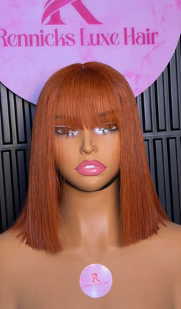 10” Super Luxury Donor Wig – Ginger with Fringe Bangs