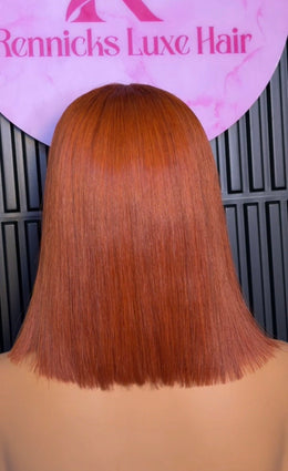 10” Super Luxury Donor Wig – Ginger with Fringe Bangs